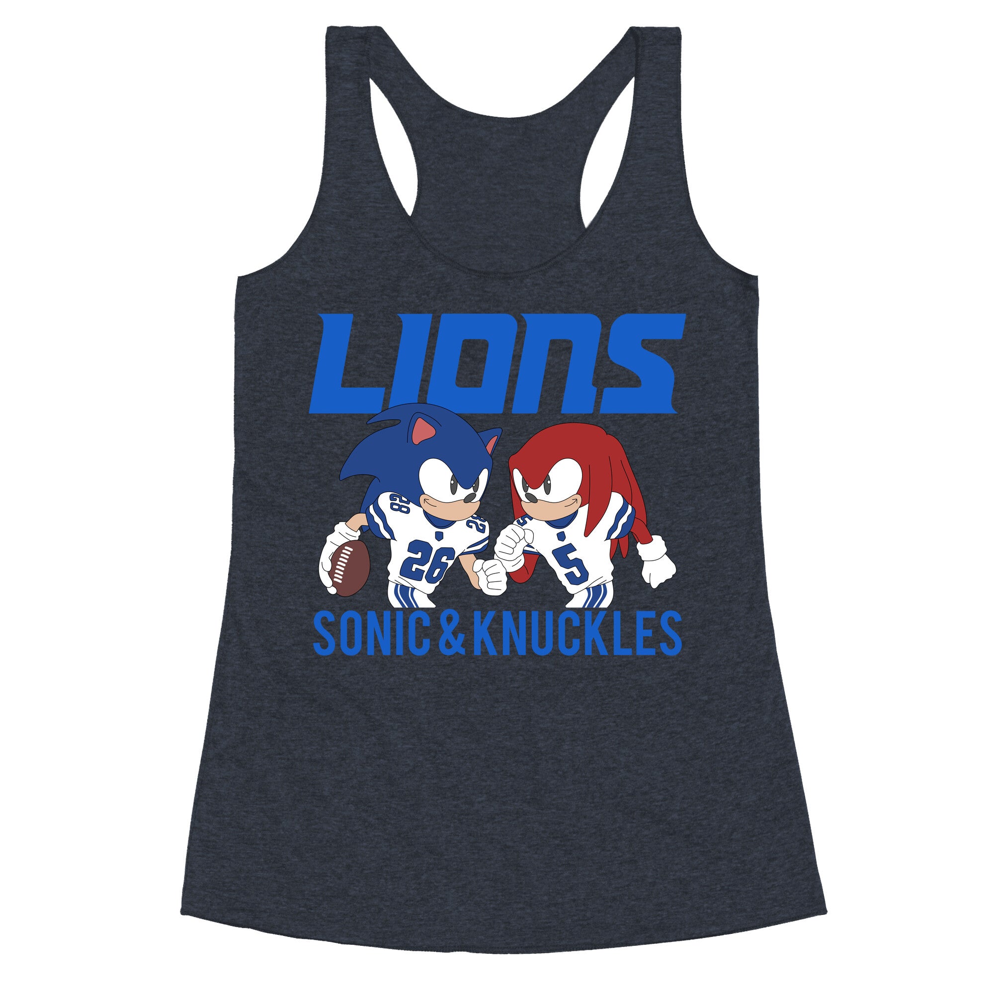 Lions Sonic and Knuckles Racerback Tank